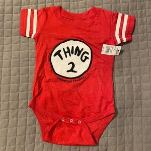 Thing 2 12 month onesie from Universal Studios